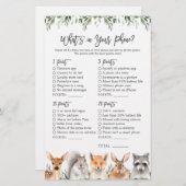 Woodland Animals Kinderdusche Was ist in Ihrem Tel (Vorne/Hinten)