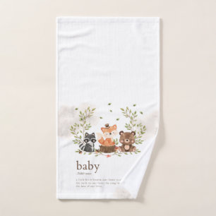 Woodland Animals Kinderzimmer Baby Meaning Handtuch