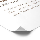 Woodland Animals Kinderzimmer Baby Meaning Poster (Ecke)