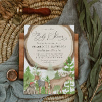 Woodland Animals Lumberjack Rustic Boy Baby Dusche