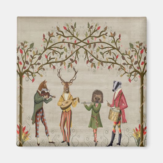 Woodland Animals Minstrel Group Magnet (Vorne)