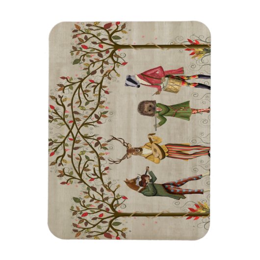 Woodland Animals Minstrel Group Magnet (Vertikal)