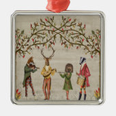 Woodland Animals Minstrel Group Ornament Aus Metall (Vorne)