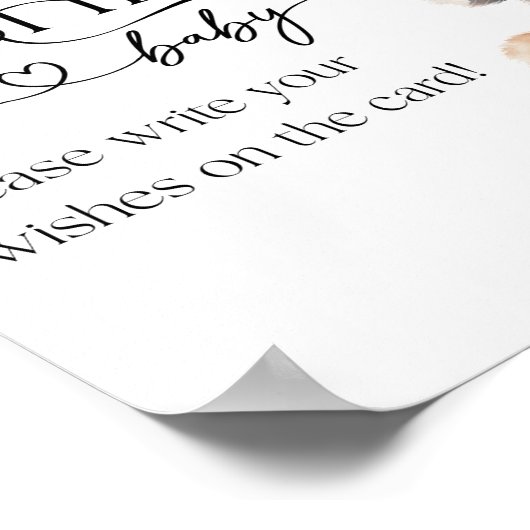 Woodland Animals Moderne Babydusche wünscht Poster (Ecke)