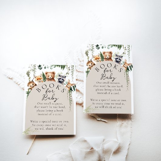 Woodland Animals Modernes Babyduschbuch Begleitkarte