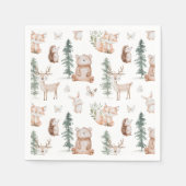 Woodland Animals Mountain Baby Dusche Serviette (Vorderseite)