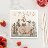 Woodland Animals Musical Baby Dusche Serviette (Beispiel)