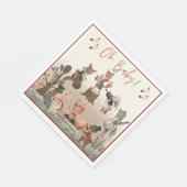 Woodland Animals Musical Baby Dusche Serviette (Ecke)