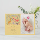 Woodland Animals New Baby Birth Ankündigung (Stehend Vorderseite)