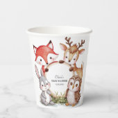 Woodland Animals Niedlich Baby Dusche Pappbecher (Rückseite)