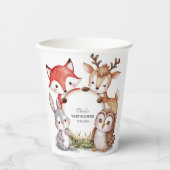 Woodland Animals Niedlich Baby Dusche Pappbecher (Vorderseite)
