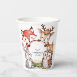 Woodland Animals Niedlich Baby Dusche Pappbecher