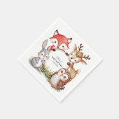 Woodland Animals Niedlich Baby Dusche Serviette (Ecke)