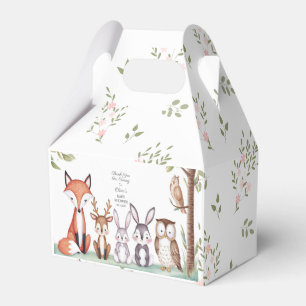 Woodland Animals Niedlich Baby Dusche Vielen Dank Geschenkschachtel