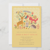 Woodland Animals Paare Dusche Einladung (Vorderseite)