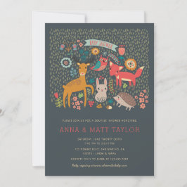 Woodland Animals Paare Dusche Einladung