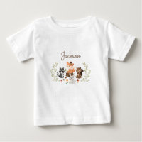 Woodland Animals Personalisiertes Baby-Shirt