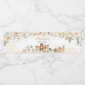 Woodland Animals Pumpkin Fall Baby Dusche Wasserflaschenetikett (Einzelnes Label)