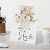 Woodland Animals Pumpkin Fall Baby Dusche Willkomm Sockelschild (In SItu)