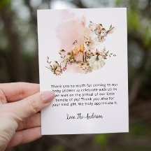 Woodland Animals Pumpkin Fall Floral Baby Dusche