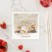 Woodland Animals Pumpkin Fall Floral Baby Dusche Serviette (Beispiel)