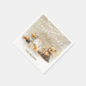 Woodland Animals Pumpkin Fall Floral Baby Dusche Serviette (Ecke)