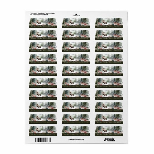 Woodland Animals Return Address Labels (Vorne)