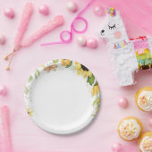 Woodland Animals Rubor Floral primer cumpleaños Pappteller (Party)