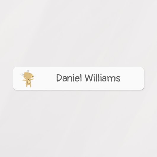 Woodland Animals School Daycare Name Etiketten (Design 1)