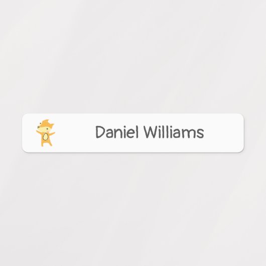 Woodland Animals School Daycare Name Etiketten (Design 2)