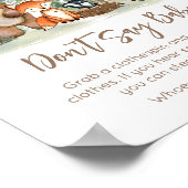 Woodland Animals Shower Don't Say Baby Sign Poster (Ecke)