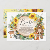 Woodland Animals Sonnenblumengarten Bücher für Bab Begleitkarte (Vorne/Hinten)