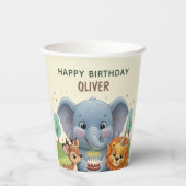 Woodland Animals Storybook Birthday Pappbecher (Rückseite)