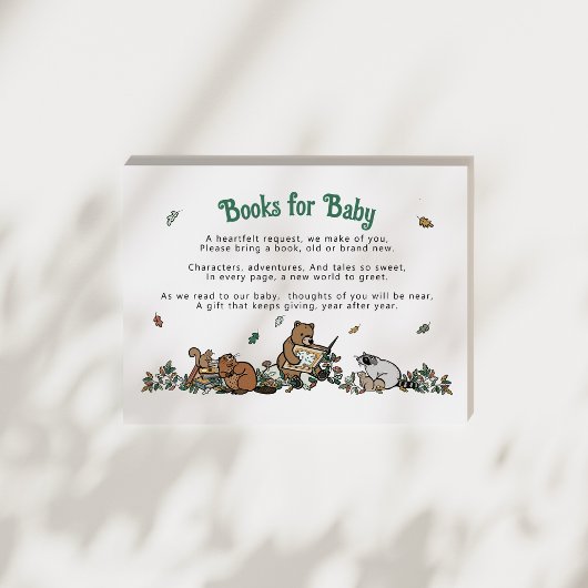 Woodland Animals Storybook Bücher für Baby Begleitkarte