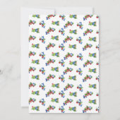 Woodland Animals Strawberry Blueberry Babydusche Einladung (Rückseite)