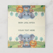 Woodland Animals Sweet Birthday Tent Platzkarte (Außenseite Aufgefaltet)