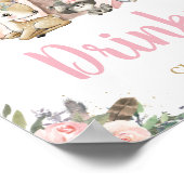 Woodland Animals Tribal Boho Floral Drinks Cheers Poster (Ecke)