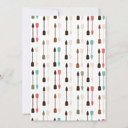 Woodland Animals Tribal Boho Kinderdusche einladen Einladung (Rückseite)