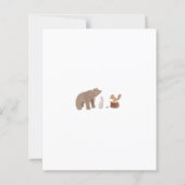 Woodland Animals Watercolor Kinderdusche Einladung (Rückseite)