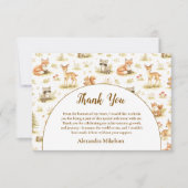 Woodland Animals Wild One Birthday Dankeskarte (Vorderseite)