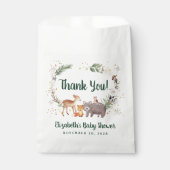 Woodland Animals Winter Baby Dusche Geschenktütchen (Vorderseite)