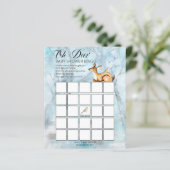 Woodland Animals Winter Boy Baby Shower Bingo Card (Stehend Vorderseite)