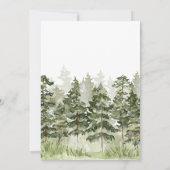 Woodland Animals Wood Slice Baby Dusche Einladung (Rückseite)