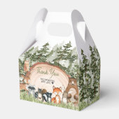 Woodland Animals Wood Slice Baby Dusche Geschenkschachtel (Rückseite)