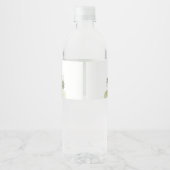 Woodland Animals Wood Slice Baby Shower Wasserflaschenetikett (Rückseite)