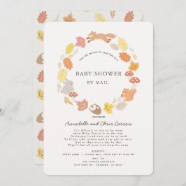 Woodland Animals Wreath Baby Dusche by Mail Einladung