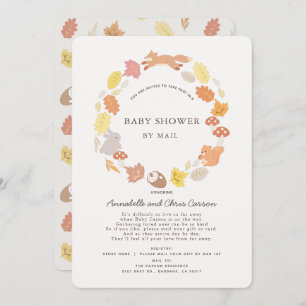 Woodland Animals Wreath Baby Dusche by Mail Einladung