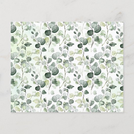 Woodland Animals Wünsche für Baby-Duschkarte Flyer (Hinten)