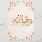 Woodland Animes Blush Floral Baby Name Race Game (Rückseite)