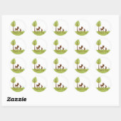 Woodland Animes Danke Baby Shower Sticker (Blatt)